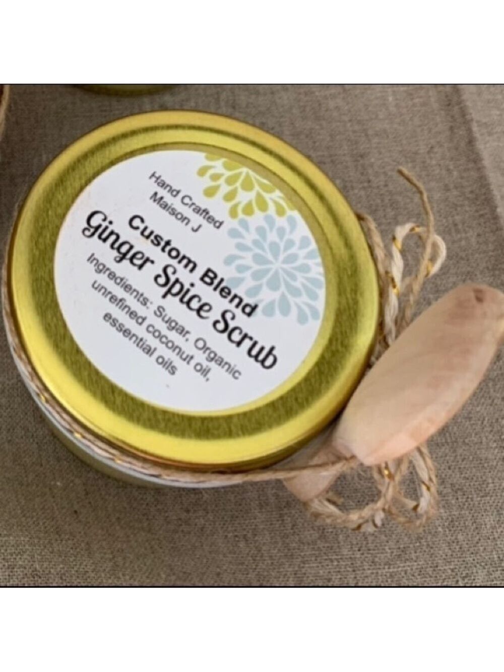 Ginger Spice sugar scrub, hand crafted, all natural